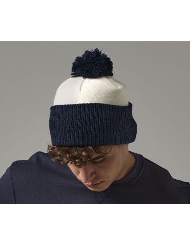 BEE-B451-Snowstar® Two-Tone Beanie